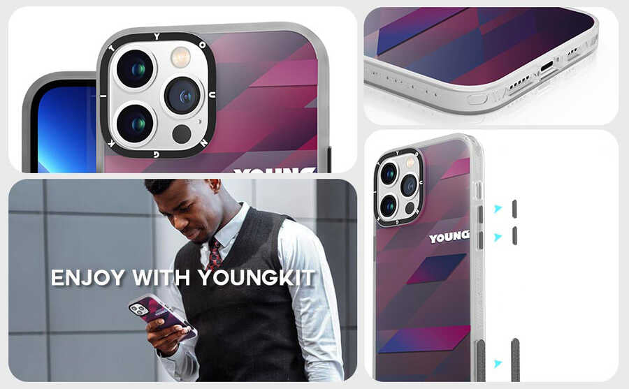 YoungKit Klasik Serisi iPhone 13 Pro Max Telefon Kılıfı - 6