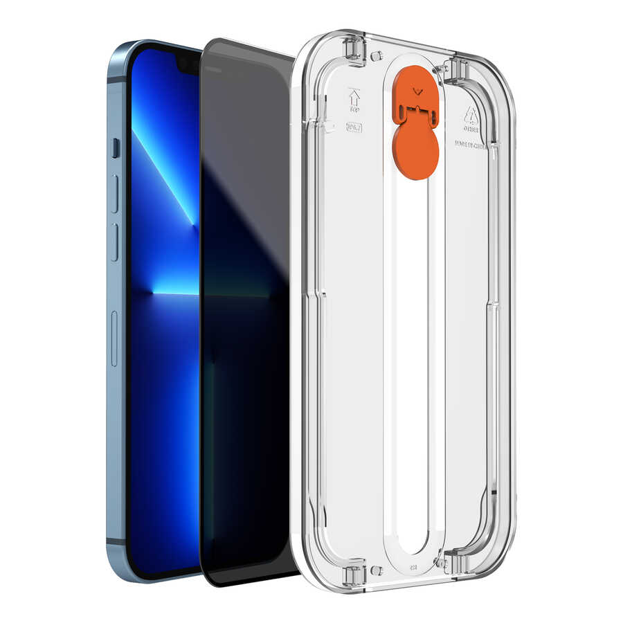 Wiwu Easy İnstall iPhone 13 Pro iPrivacy Temperli Ekran Koruyucu - 6