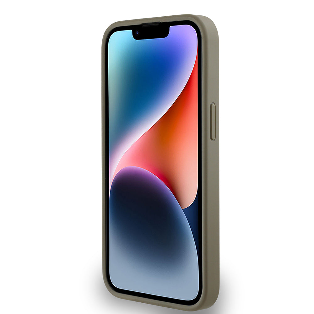 DKNY iPhone 14 Orjinal Lisanslı M-safe Şarj Özellikli 3D Yazılı Grid Pattern Kılıf
