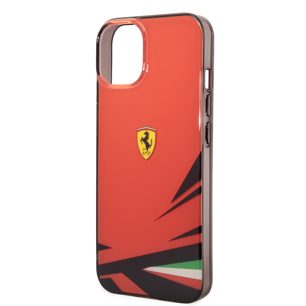 Ferrari iPhone 14 Orjinal Lisanslı Baskı Logolu İtalyan Bayrak Baskılı Dizayn Kılıf