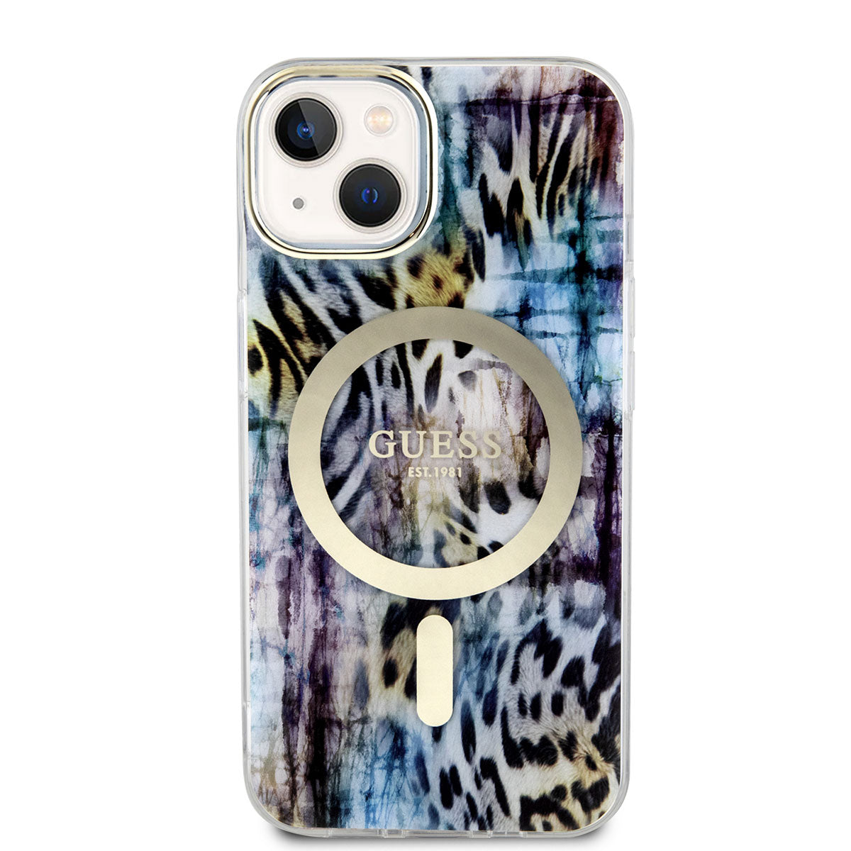 Guess iPhone 14 Magsafe Şarj Özellikli Leopar Desenli Telefon Kılıfı - 3