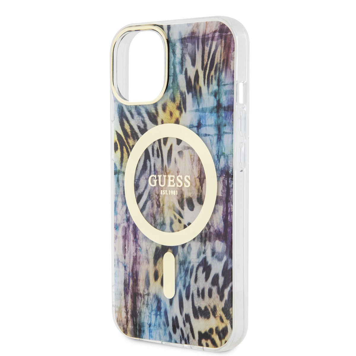 Guess iPhone 14 Magsafe Şarj Özellikli Leopar Desenli Telefon Kılıfı - 5