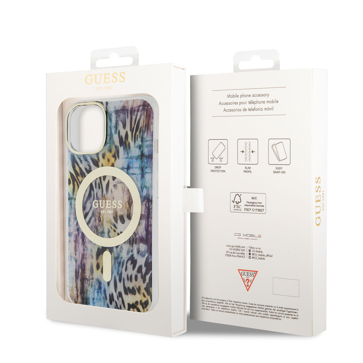 Guess iPhone 14 Magsafe Şarj Özellikli Leopar Desenli Telefon Kılıfı - 7