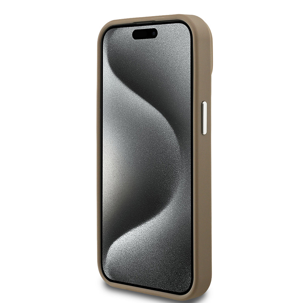 Guess iPhone 14 Orjinal Lisanslı Magsafe Grained Triangle Kılıf