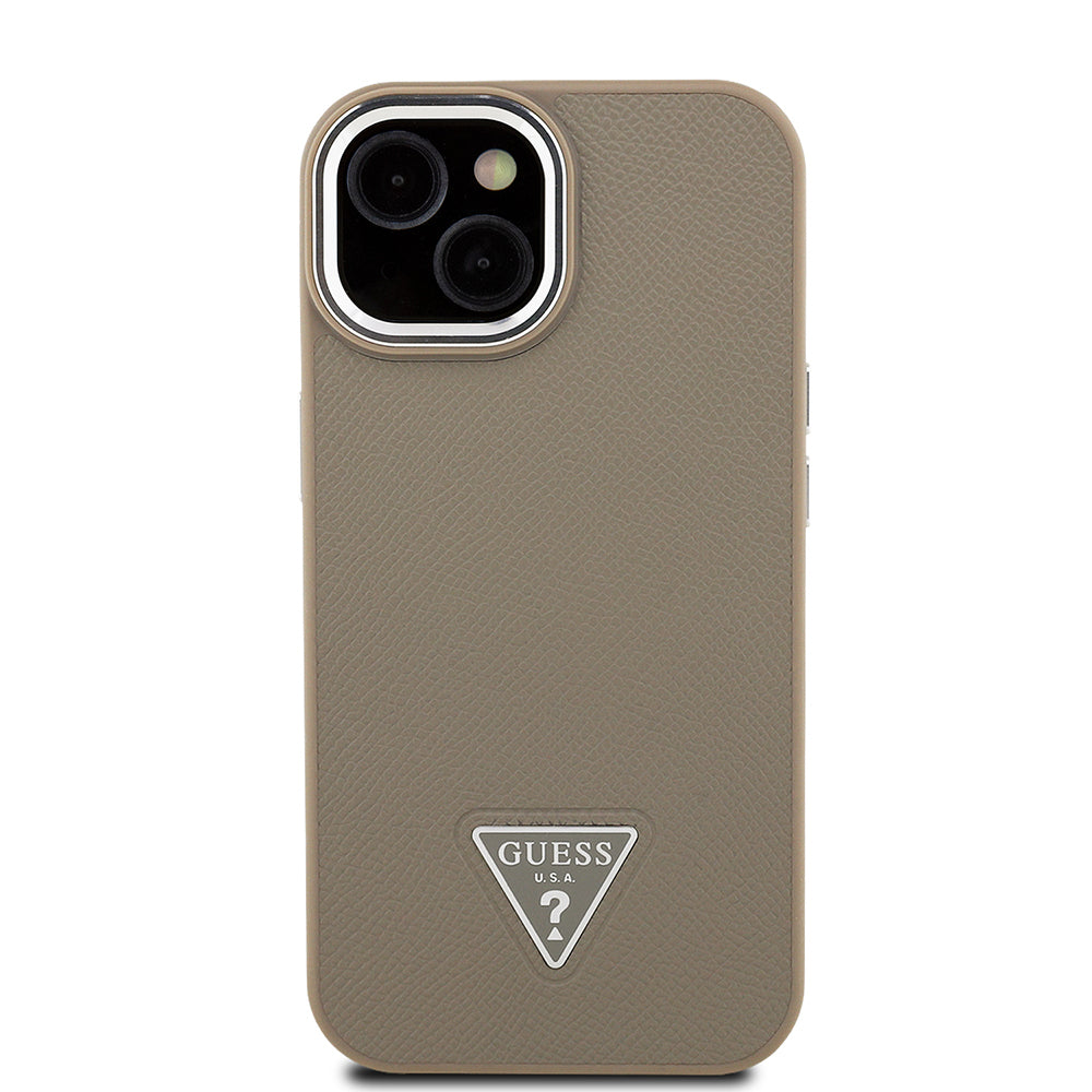 Guess iPhone 14 Orjinal Lisanslı Magsafe Grained Triangle Kılıf