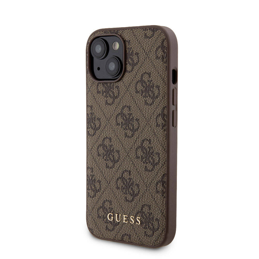 Guess iPhone 14 Orjinal Lisanslı Magsafe Şarj Özellikli Yazı Logolu 4G Desenli Kapak + Powerbank 5000mAh 2in1 Set - 3