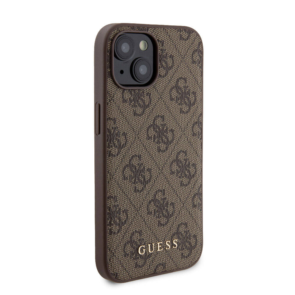 Guess iPhone 14 Orjinal Lisanslı Magsafe Şarj Özellikli Yazı Logolu 4G Desenli Kapak + Powerbank 5000mAh 2in1 Set - 5