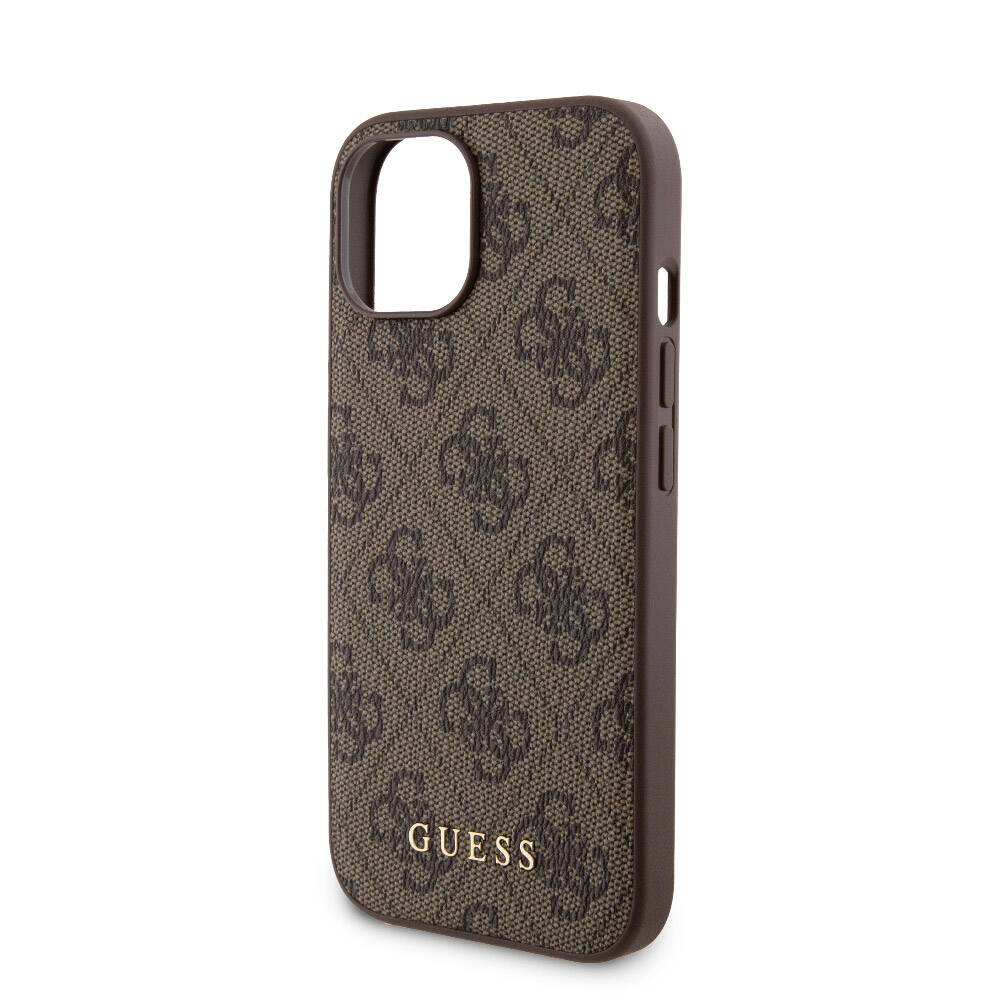 Guess iPhone 14 Orjinal Lisanslı Magsafe Şarj Özellikli Yazı Logolu 4G Desenli Kapak + Powerbank 5000mAh 2in1 Set - 7
