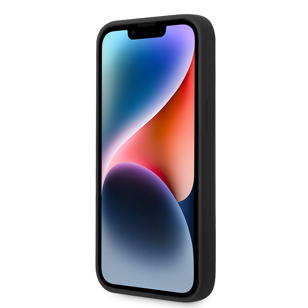 Guess iPhone 14 Orjinal Lisanslı Yazı ve Taşlı 4G Logolu Silikon Kılıf