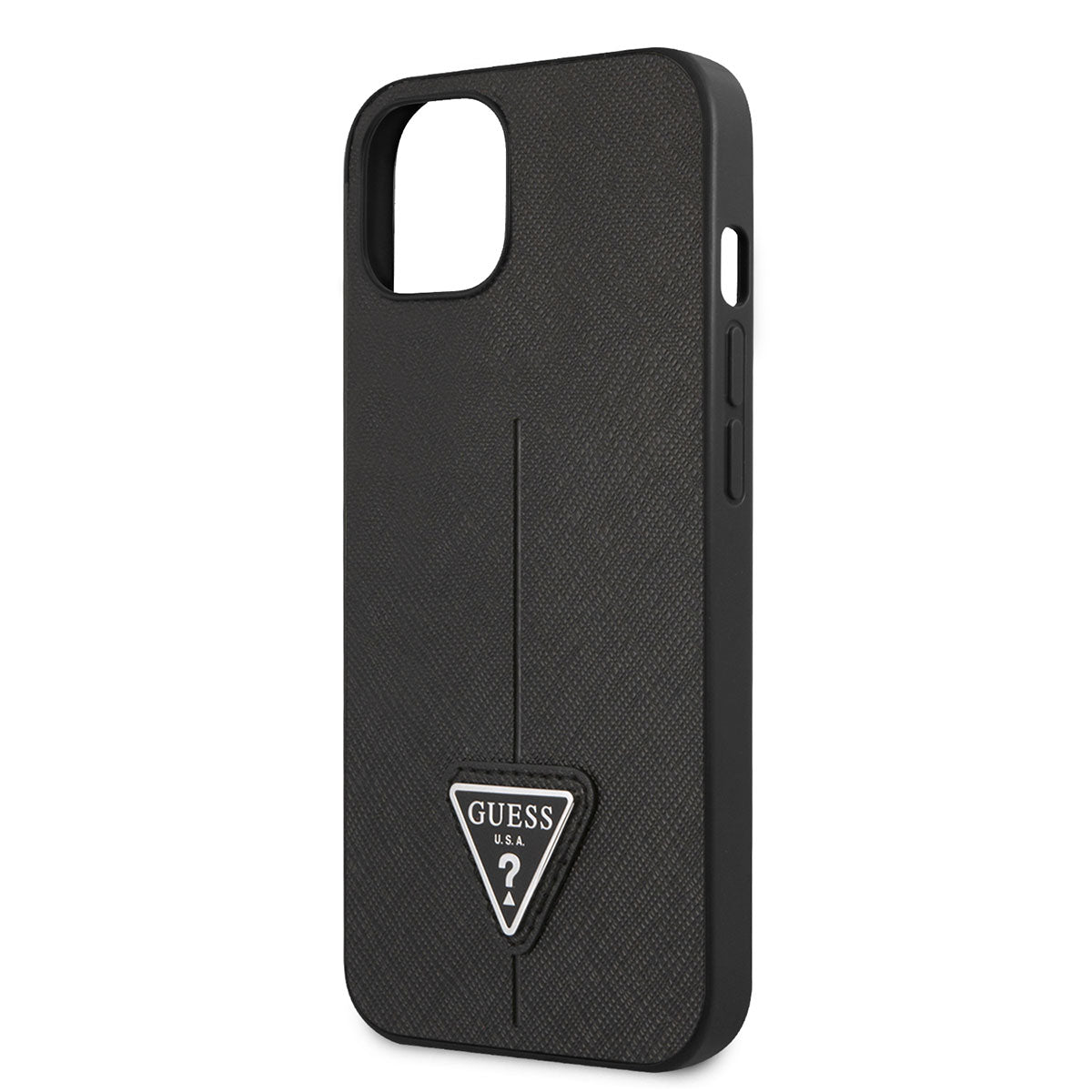Guess iPhone 14 PU Safran Deri Üçgen Logo Dizayn Telefon Kılıfı - 4