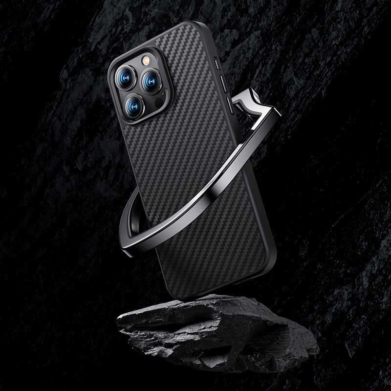 Benks Civilian Aramid Protective iPhone 14 Kılıf Karbon Fiber Telefon Kılıfı - 3