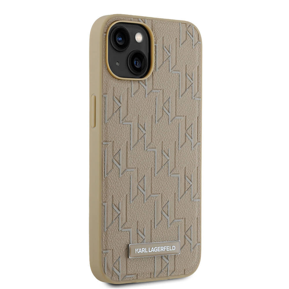 Karl Lagerfeld iPhone 14 Orjinal Lisanslı M-safe Şarj Özellikli KL Yazılı Hot Stamp Kılıf
