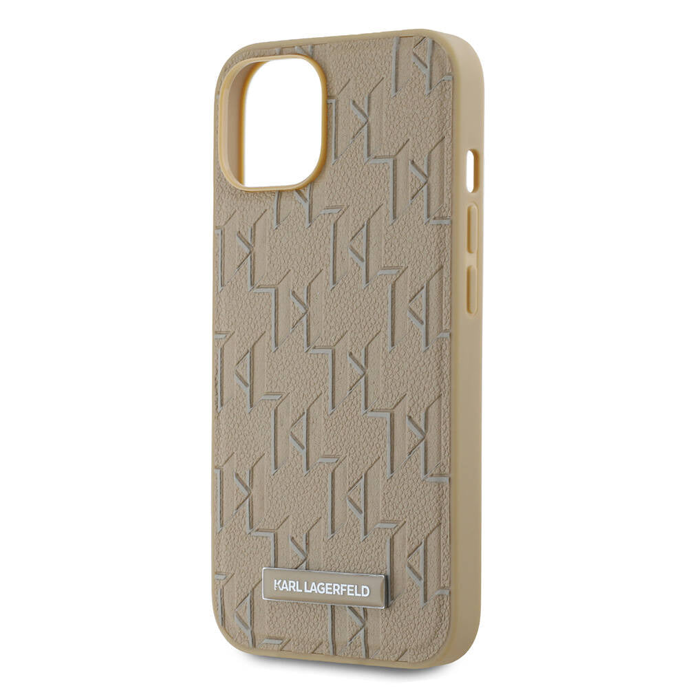 Karl Lagerfeld iPhone 14 Orjinal Lisanslı M-safe Şarj Özellikli KL Yazılı Hot Stamp Kılıf