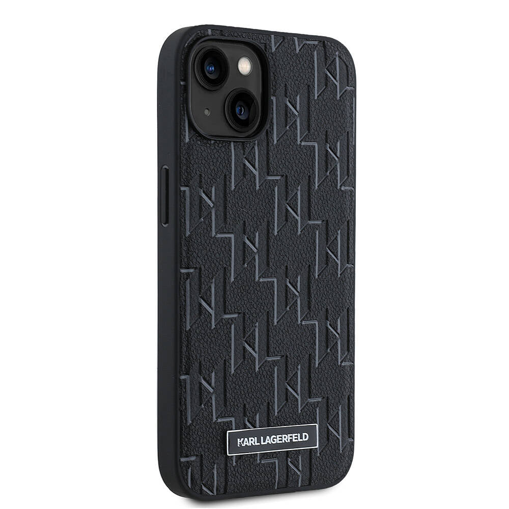 Karl Lagerfeld iPhone 14 Orjinal Lisanslı M-safe Şarj Özellikli KL Yazılı Hot Stamp Kılıf