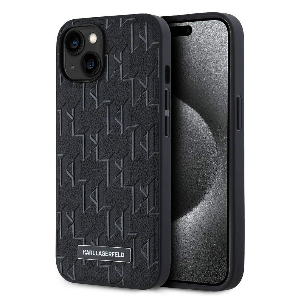 Karl Lagerfeld iPhone 14 Orjinal Lisanslı M-safe Şarj Özellikli KL Yazılı Hot Stamp Kılıf