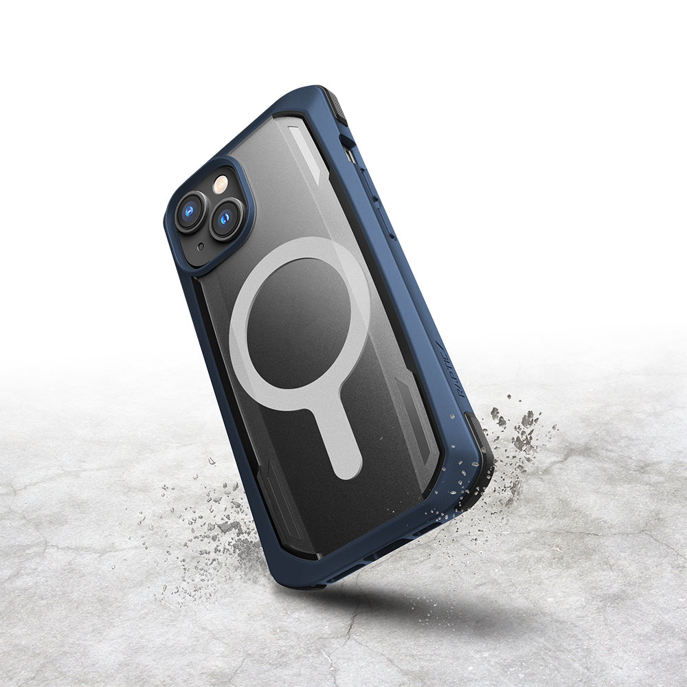 Raptic Secure Serisi iPhone 14 M-safe Şarj Özellikli Çift Kat TPU Kenarlı Şeffaf Arka Yüzeyli Kılıf