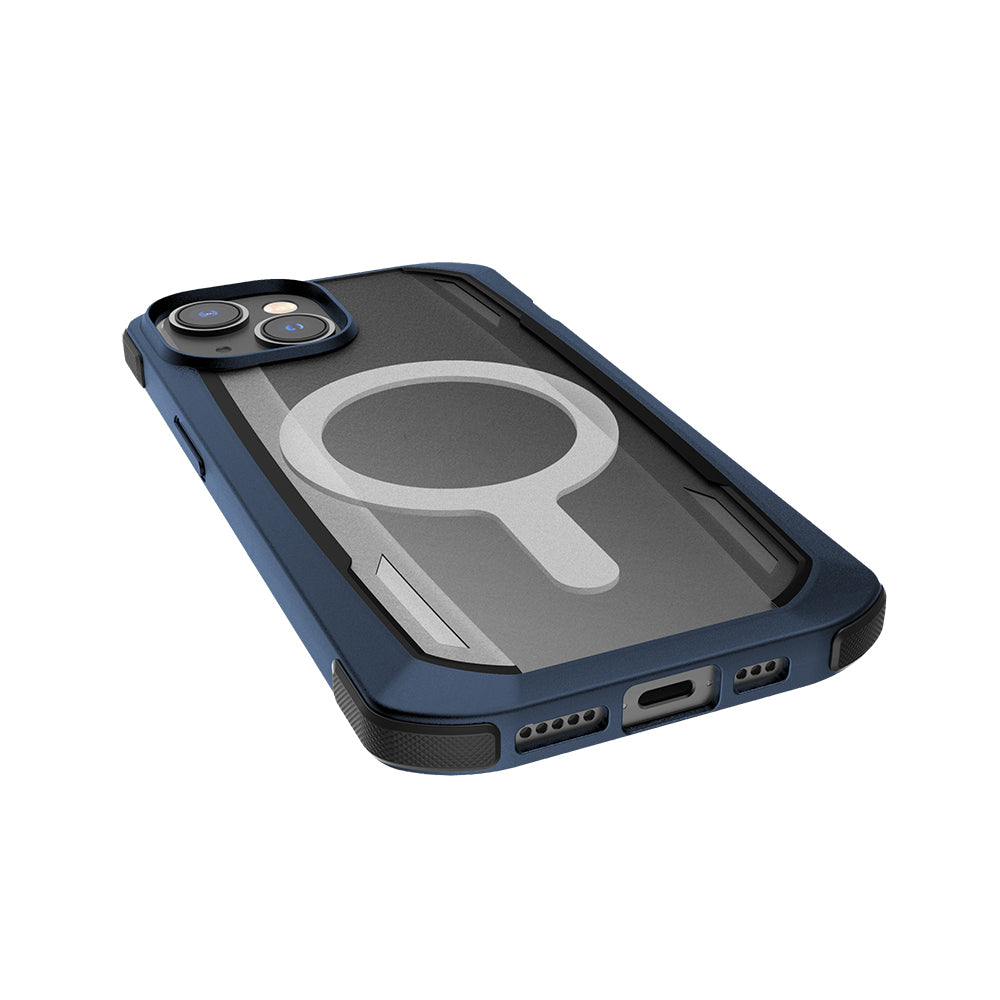 Raptic Secure Serisi iPhone 14 M-safe Şarj Özellikli Çift Kat TPU Kenarlı Şeffaf Arka Yüzeyli Kılıf