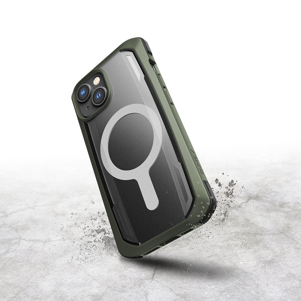 Raptic Secure Serisi iPhone 14 M-safe Şarj Özellikli Çift Kat TPU Kenarlı Şeffaf Arka Yüzeyli Kılıf