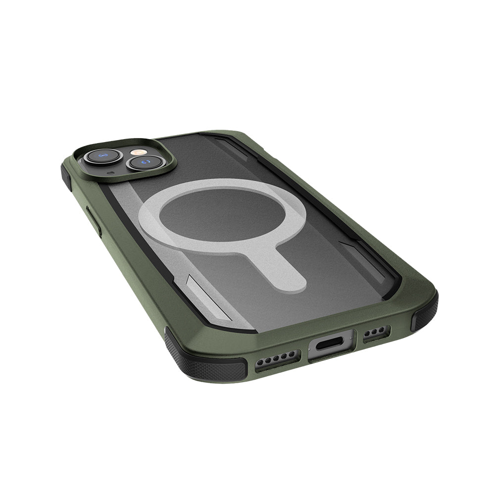 Raptic Secure Serisi iPhone 14 M-safe Şarj Özellikli Çift Kat TPU Kenarlı Şeffaf Arka Yüzeyli Kılıf