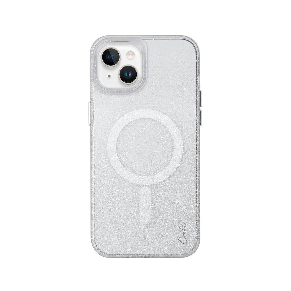 Coehl Lumino iPhone 14 M-safe Şarj Özellikli Simli Arka Yüzey Telefon Kılıfı