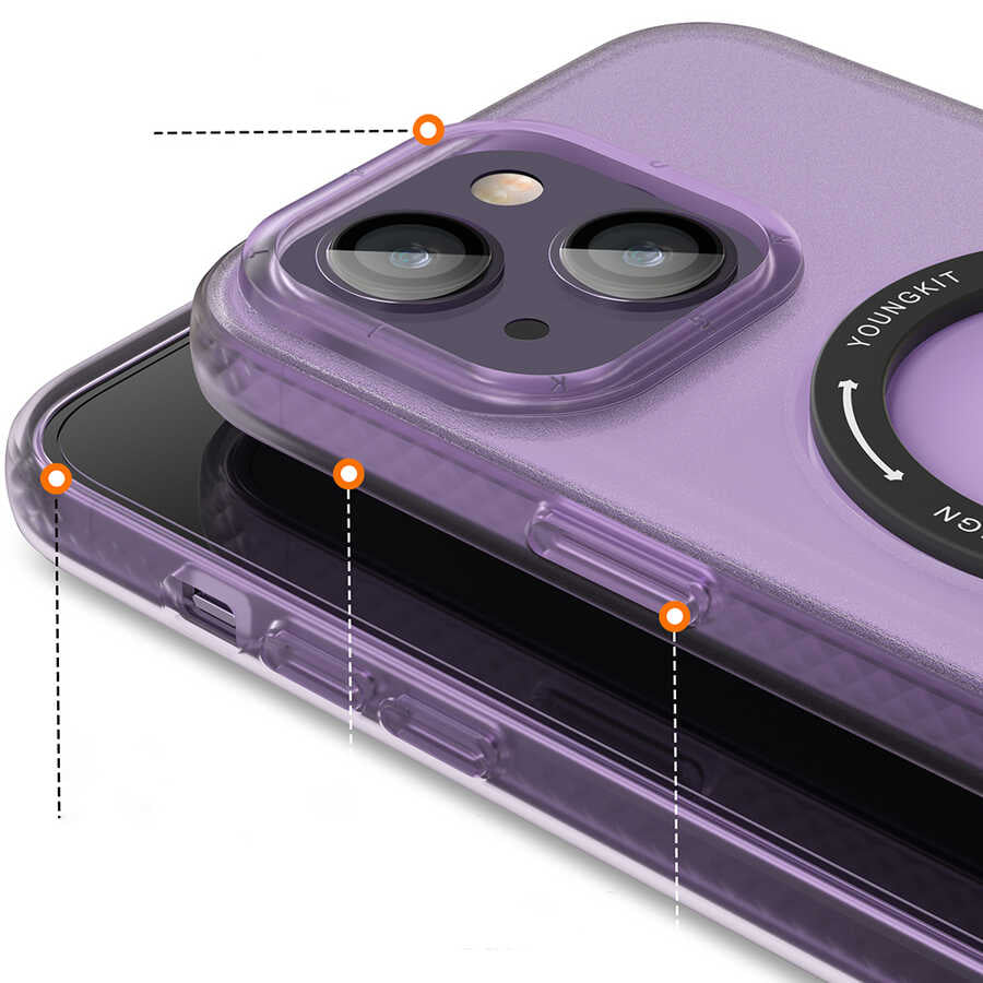 Youngkit Rock Serisi iPhone 14 Magsafe Şarj Özellikli Telefon Kılıfı - 6