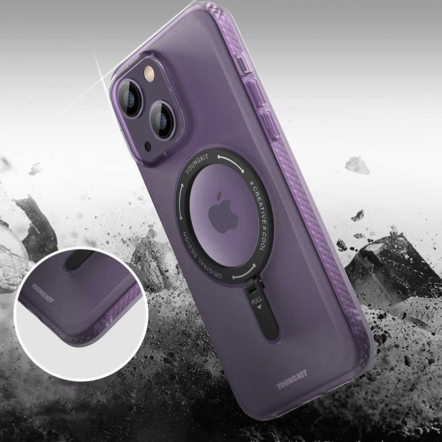 Youngkit Rock Serisi iPhone 14 Magsafe Şarj Özellikli Telefon Kılıfı - 9