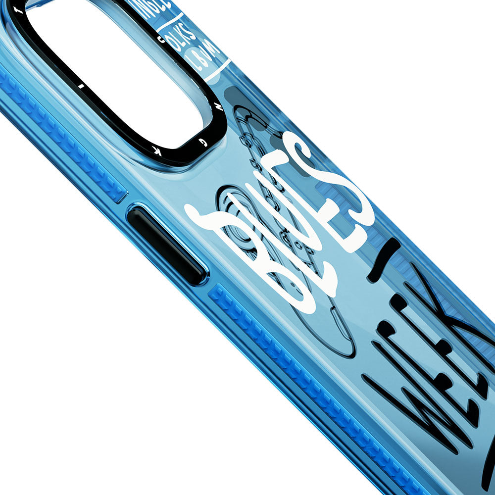 YoungKit Jazz Serisi iPhone 14 Şeffaf Renkli Yazı Temalı Tasarım Telefon Kılıfı - 3