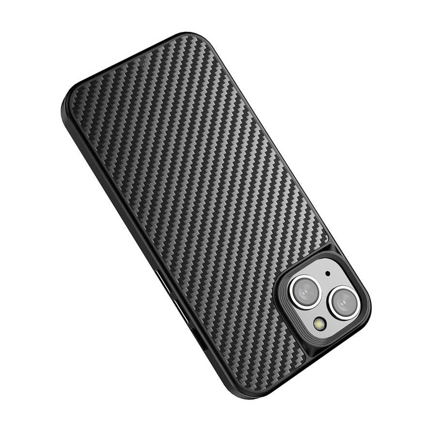 Wlons Radison iPhone 14 Plus Kılıf Aramid Karbon Fiber Magsafe Telefon Kılıfı - 4