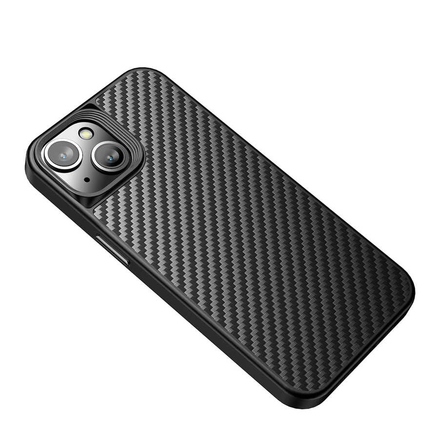 Wlons Radison iPhone 14 Plus Kılıf Aramid Karbon Fiber Magsafe Telefon Kılıfı - 5
