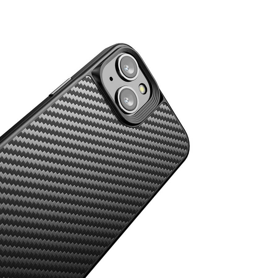 Wlons Radison iPhone 14 Plus Kılıf Aramid Karbon Fiber Magsafe Telefon Kılıfı - 7