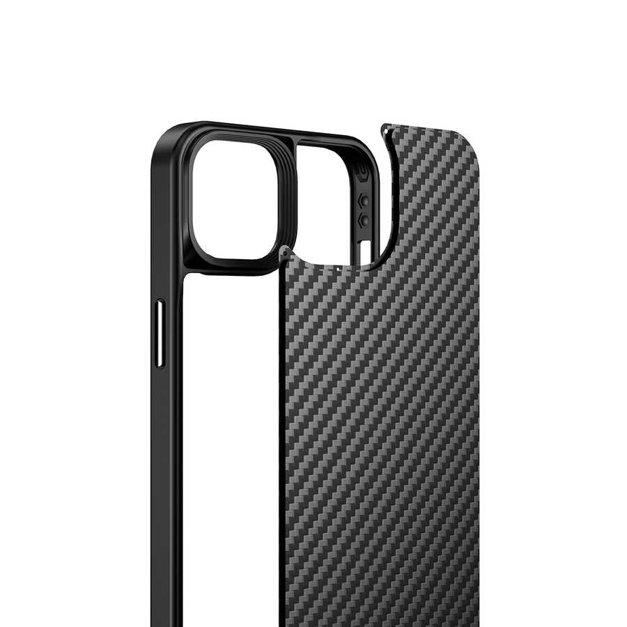 Wlons Radison iPhone 14 Plus Kılıf Aramid Karbon Fiber Magsafe Telefon Kılıfı - 8