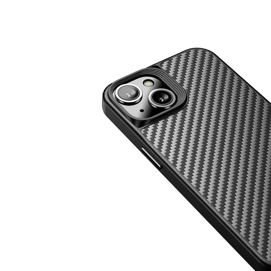 Wlons Radison iPhone 14 Plus Kılıf Aramid Karbon Fiber Magsafe Telefon Kılıfı - 10