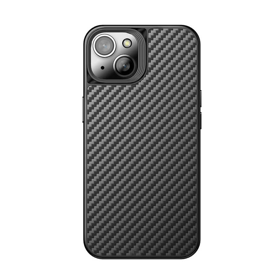 Wlons Radison iPhone 14 Plus Kılıf Aramid Karbon Fiber Magsafe Telefon Kılıfı - 15