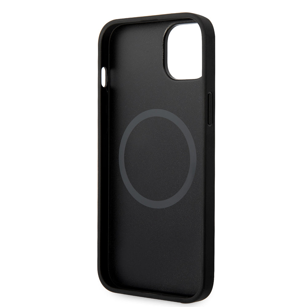 Ferrari iPhone 14 Plus Orjinal Lisanslı M-safe Şarj Özellikli Karbon İtalyan Bayrak Dizayn Kılıf