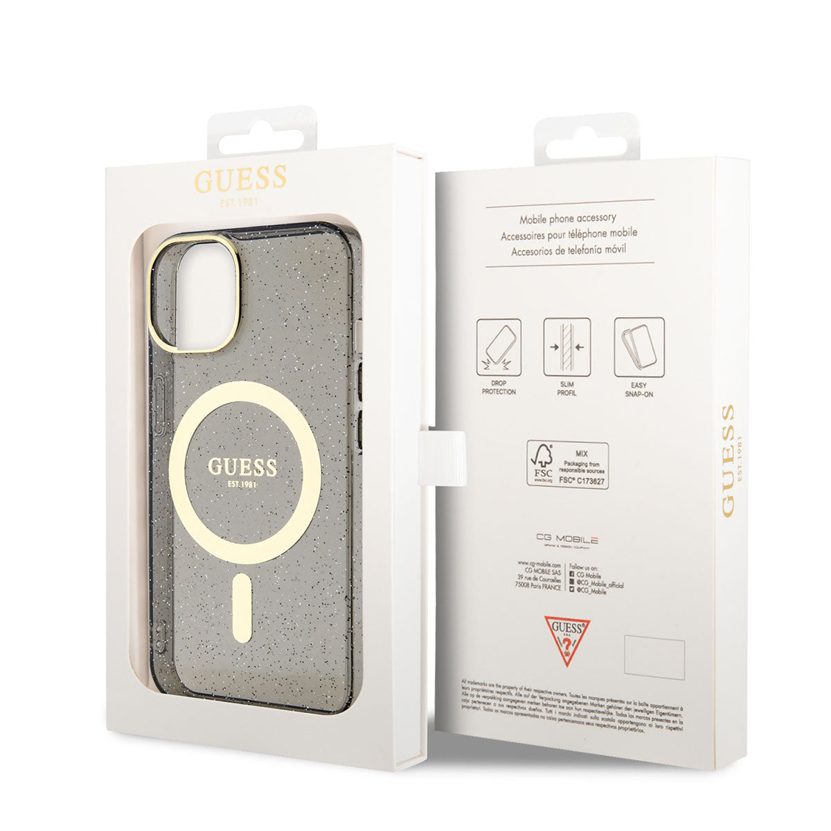 Guess iPhone 14 Plus Magsafe Şarj Özellikli Glitter Telefon Kılıfı - 7