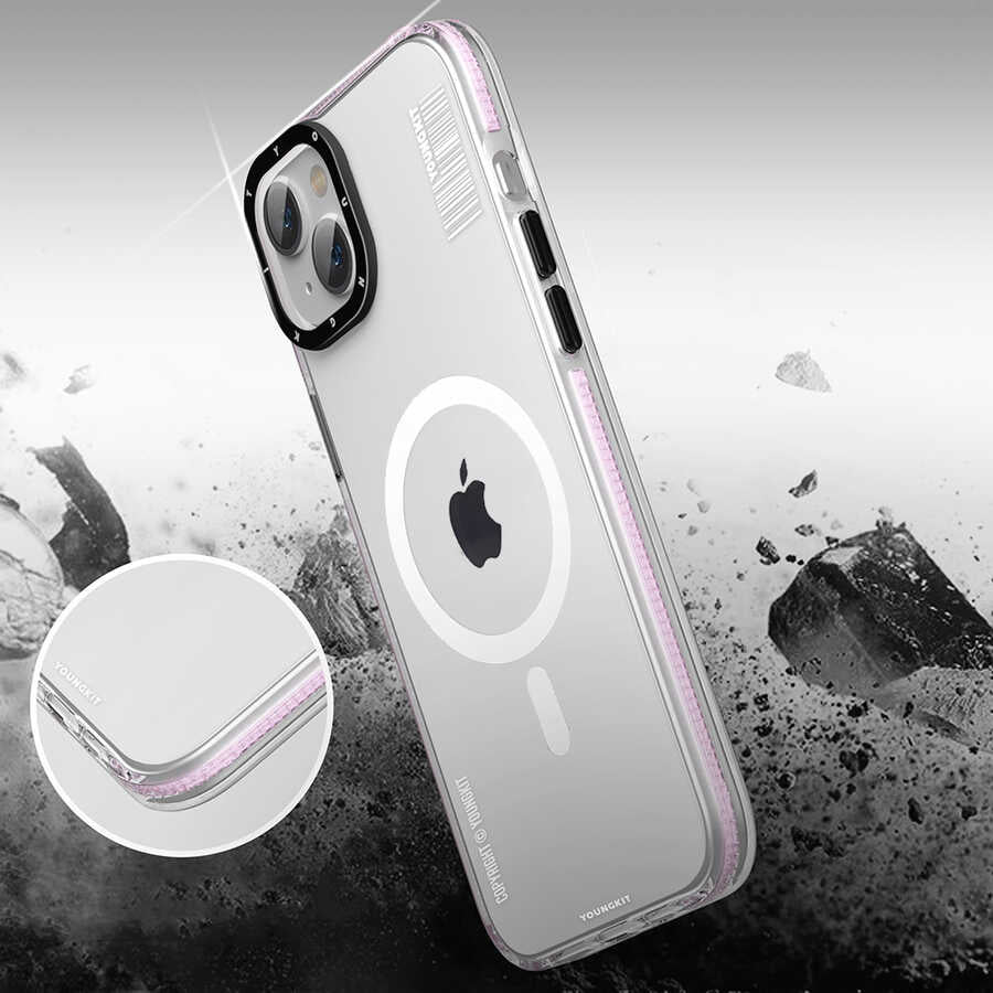 YoungKit Exquisite Serisi iPhone 14 Plus Magsafe Şarj Özellikli Telefon Kılıfı - 4