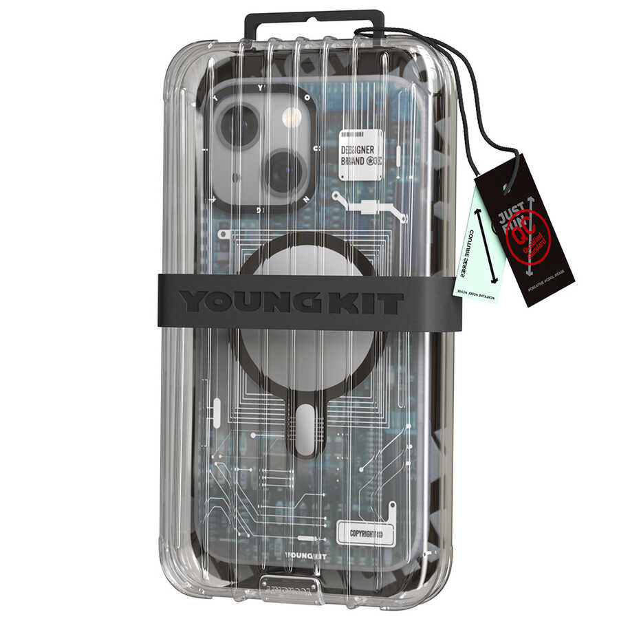 YoungKit Technology Serisi iPhone 14 Plus Magsafe Şarj Özellikli Telefon Kılıfı - 3