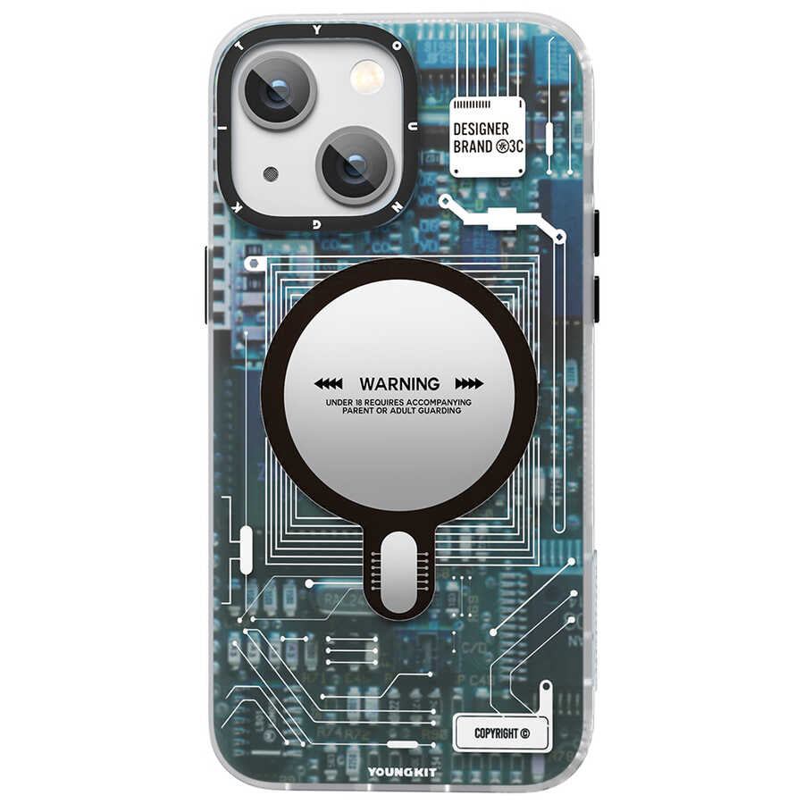 YoungKit Technology Serisi iPhone 14 Plus Magsafe Şarj Özellikli Telefon Kılıfı - 7