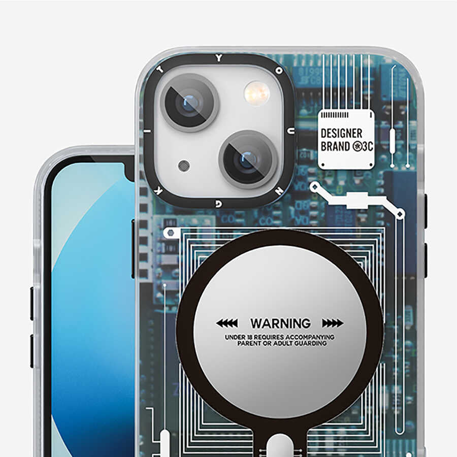 YoungKit Technology Serisi iPhone 14 Plus Magsafe Şarj Özellikli Telefon Kılıfı - 10