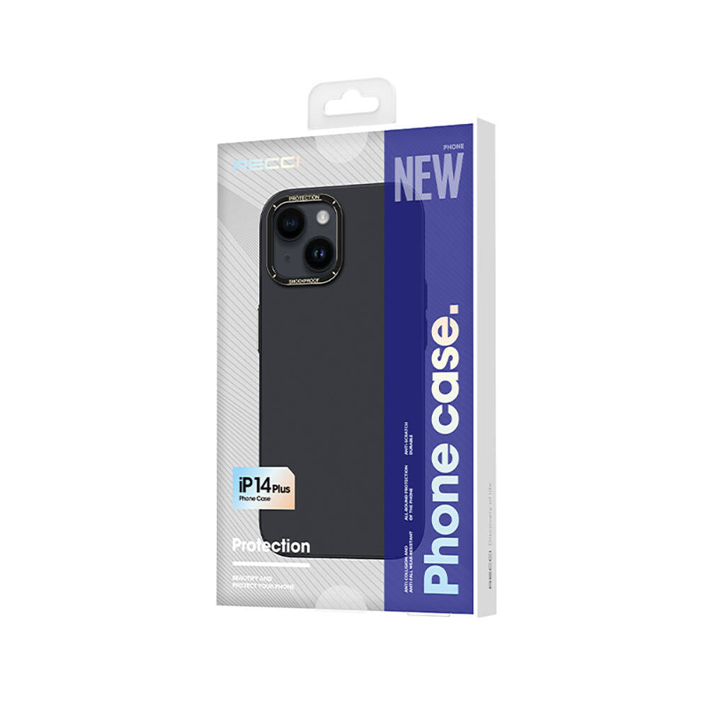 Recci Glaze Serisi iPhone 14 Plus Metal Kamera Çerçeveli Kılıf