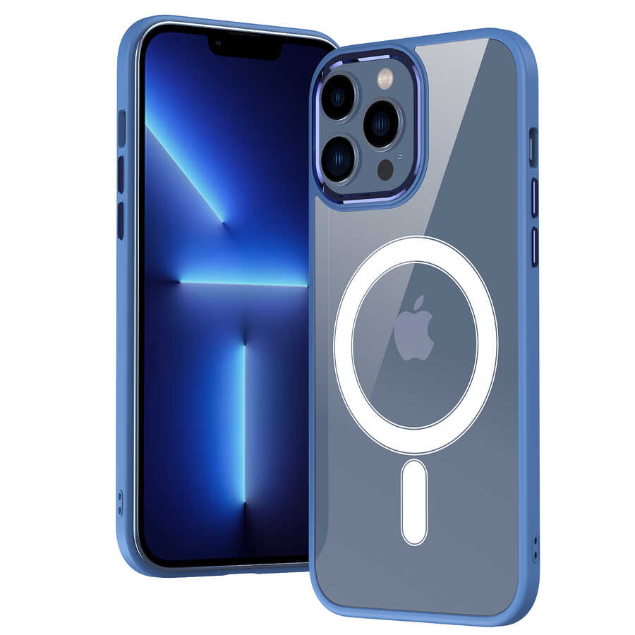 Cepax Chrome Magsafe iPhone 14 Plus Kablosuz Şarj Özellikli Silikon Telefon Kılıfı - 2