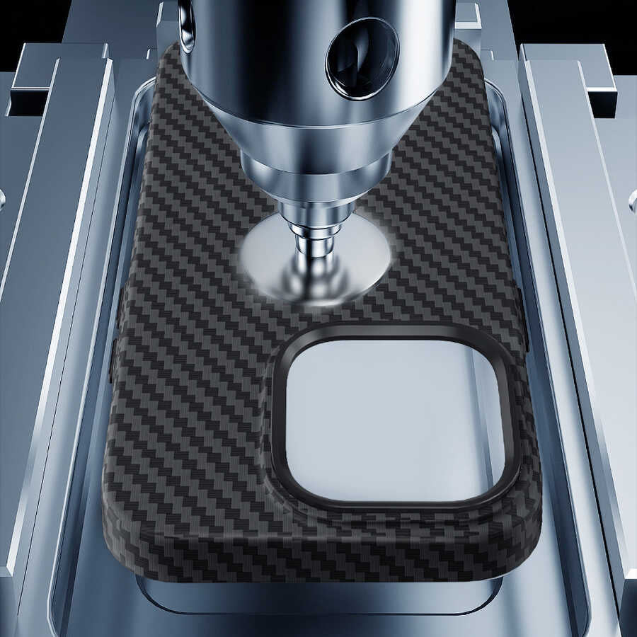 iPhone 14 Plus Kılıf Wiwu Karbon Fiber Görünümlü M-safe Wireless Şarj Özellikli Kabon Kılıf - 3