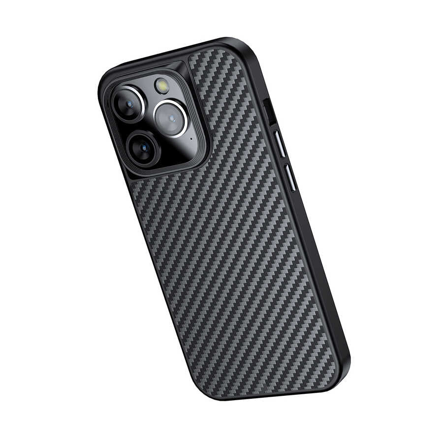 Wlons Radison iPhone 14 Pro Kılıf Aramid Karbon Fiber Magsafe Telefon Kılıfı - 3