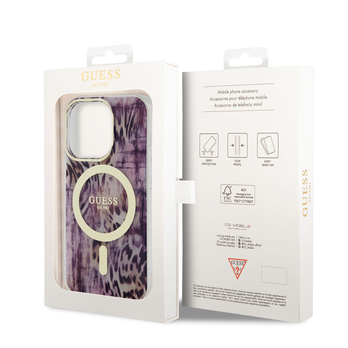 Guess iPhone 14 Pro Magsafe Şarj Özellikli Leopar Desenli Telefon Kılıfı - 10
