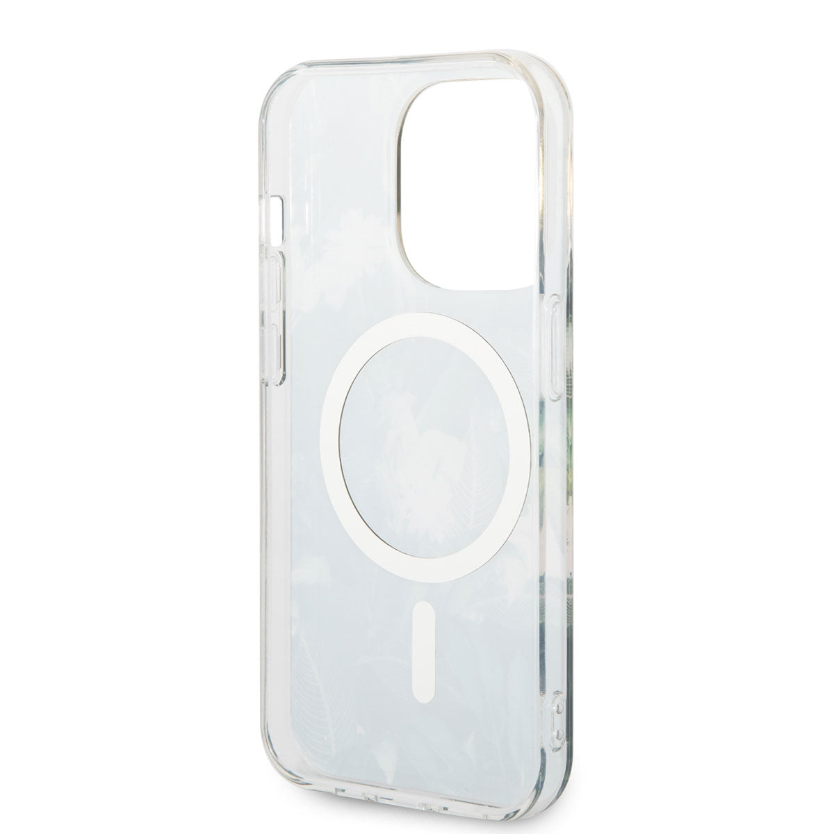 Guess iPhone 14 Pro Magsafe Şarj Özellikli Yaprak Desenli Magsafe Şarj Kablolu Telefon Kılıfı - 7