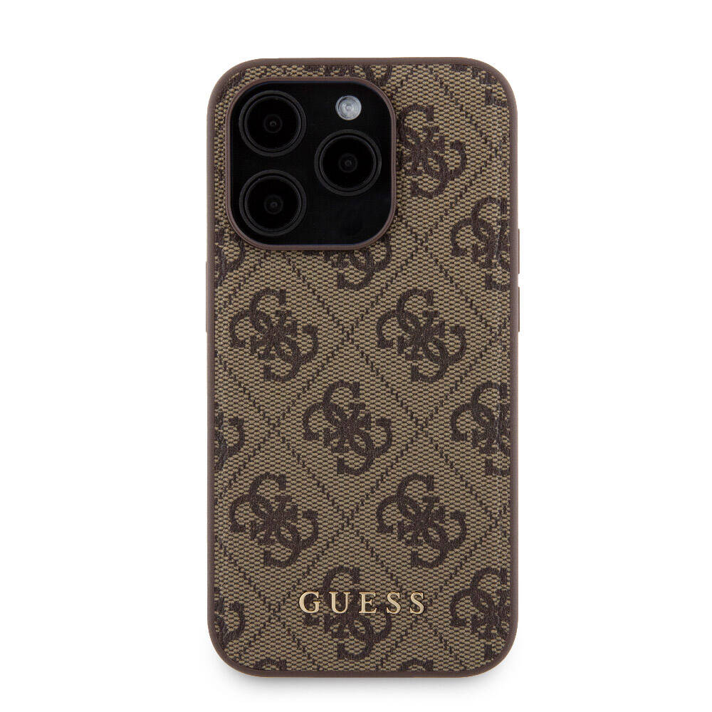 Guess iPhone 14 Pro Orjinal Lisanslı Magsafe Şarj Özellikli Yazı Logolu 4G Desenli Telefon Kılıfı + Powerbank 5000mAh 2in1 Set - 4