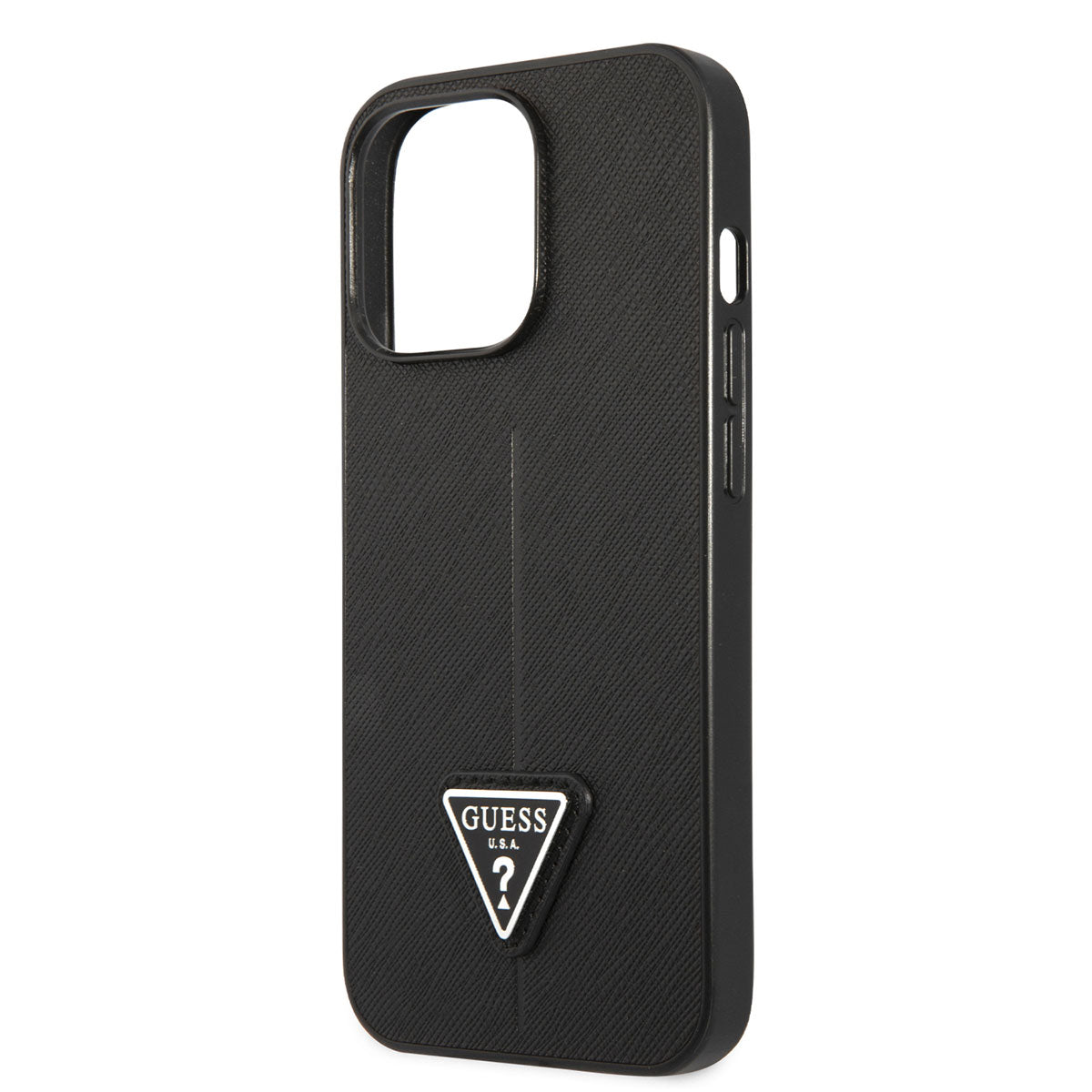 Guess iPhone 14 Pro PU Safran Deri Üçgen Logo Dizayn Telefon Kılıfı - 12