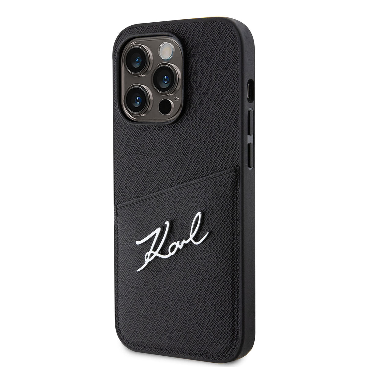 Karl Lagerfeld iPhone 14 Pro Kılıf Saffiano Deri Kartlıklı Dizayn Telefon Kılıfı - 2