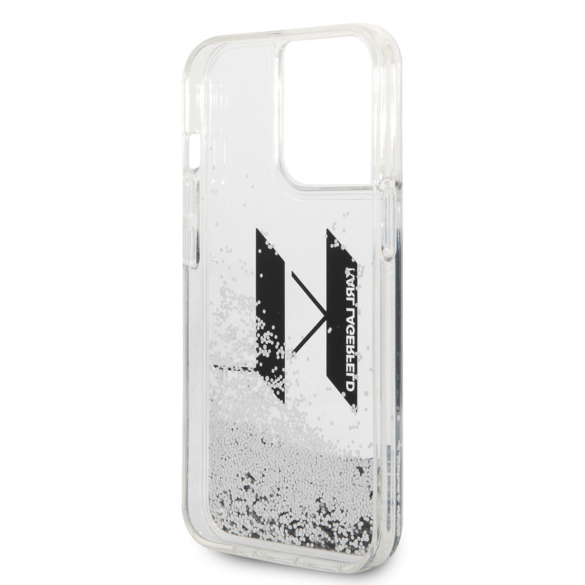 Karl Lagerfeld iPhone 14 Pro Kılıf Sıvılı Simli Dizayn Telefon Kılıfı - 3