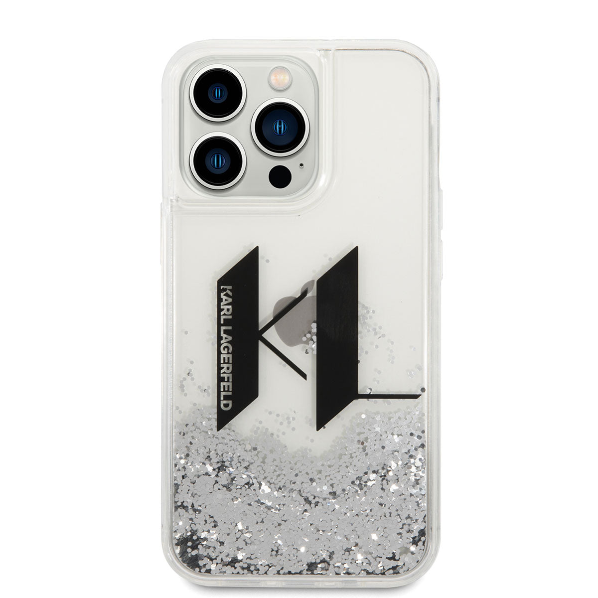 Karl Lagerfeld iPhone 14 Pro Kılıf Sıvılı Simli Dizayn Telefon Kılıfı - 6